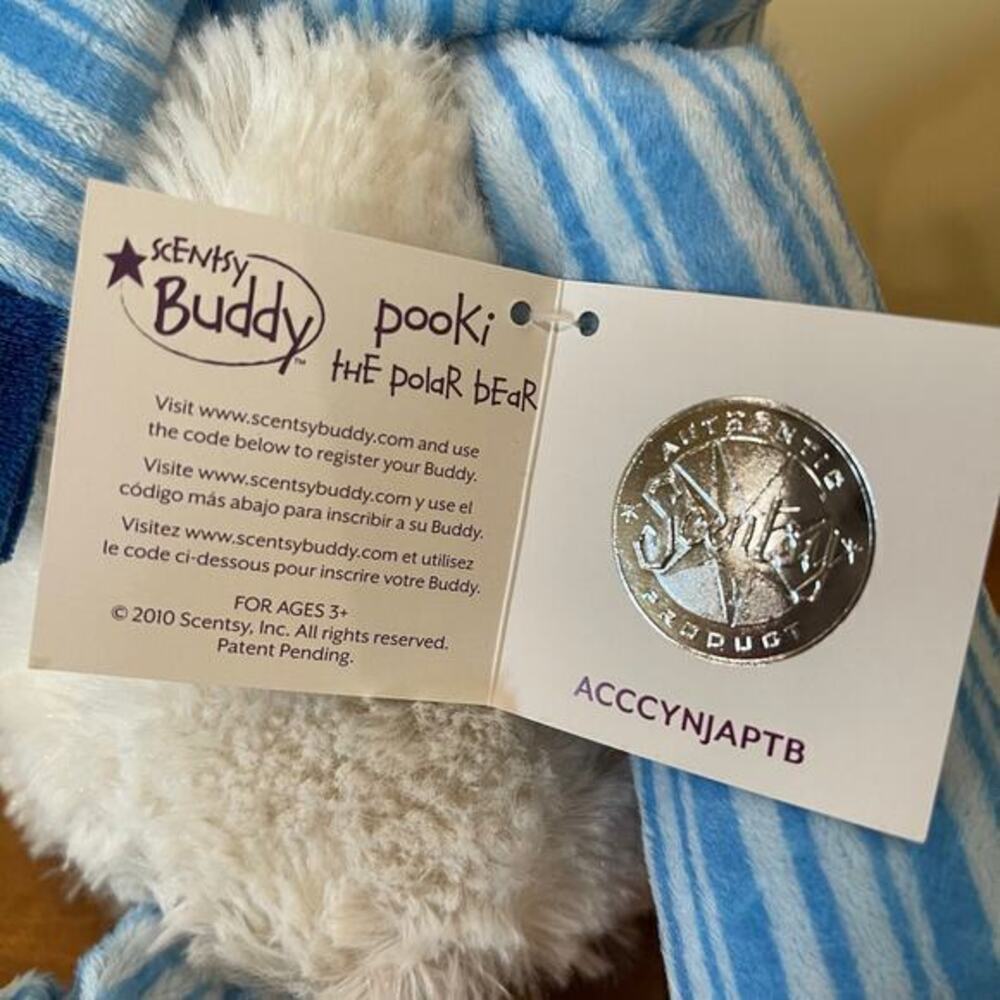 Scentsy Pooki Polar Bear Buddy NWT - Picture 3 of 3
